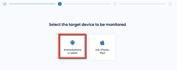 uMobix Android installation selection screen